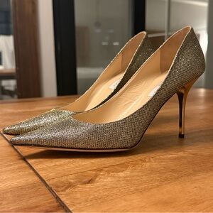 GUC Jimmy Choo Glitter Pointy Toe Pumps 9.5